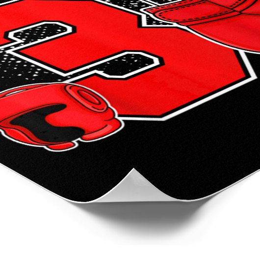 Kinder 3e Boksen Verjaardagsfeest Drie jaar oude B Poster (Hoek)