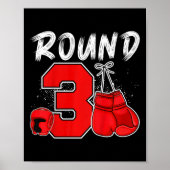 Kinder 3e Boksen Verjaardagsfeest Drie jaar oude B Poster (Voorkant)