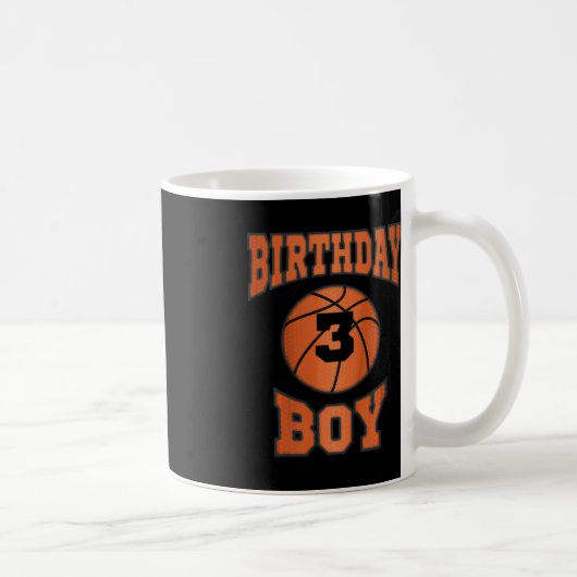 Kinder 3e derde 3 drie jaar Happy Birthday Boy Bas Koffiemok (Rechts)