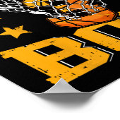 Kinder 3e derde 3 drie jaar Happy Birthday Boy Bas Poster (Hoek)