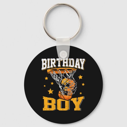 Kinder 3e derde 3 drie jaar Happy Birthday Boy Bas Sleutelhanger (Voorkant)
