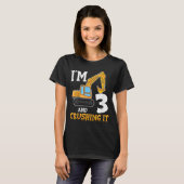 Kinder 3e geboorte 3e geboorte Digger Boy construc T-shirt (Voorkant volledig)