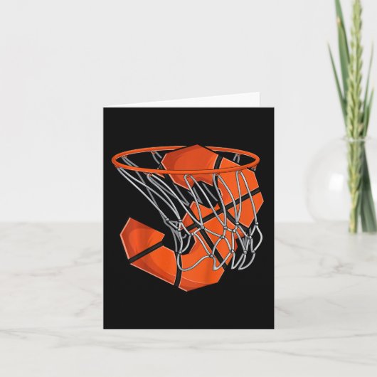 Kinder 3e Verjaardag Basketbal Kinder Kaart (Voorkant)