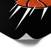 Kinder 3e Verjaardag Basketbal Party Jersey 3 jaar Poster (Hoek)