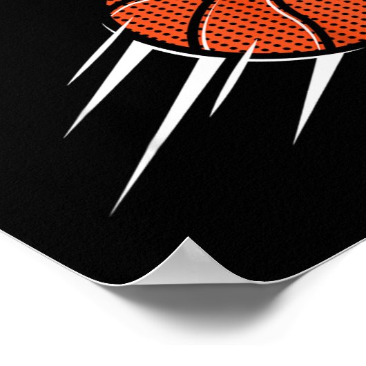 Kinder 3e Verjaardag Basketbal Party Jersey 3 jaar Poster (Hoek)