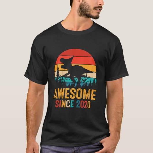 Kinder 3e verjaardag Dinosaur 3 jaar Geweldige jon T-shirt (Voorkant)