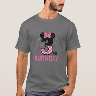 Kinder 3e verjaardag drie 3 jaar oude dag voor mei t-shirt