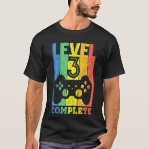 Kinder 3e verjaardag Jongen Meisniveau 3 jaar 2019 T-shirt