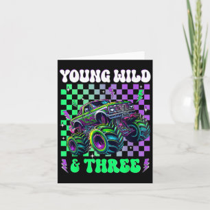 Kinder 3e Verjaardag Jongen Monster Truck Young Wi Kaart