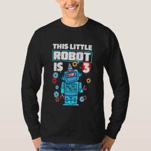 Kinder 3e Verjaardag Jongens 3 Jaar Robot Verjaard T-shirt