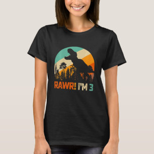 Kinder 3e verjaardag jongens Dinosaur Rex 3 T-shirt