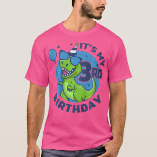 Kinder 3e verjaardag Kinder dinosaurus 3 jaar oud T-shirt