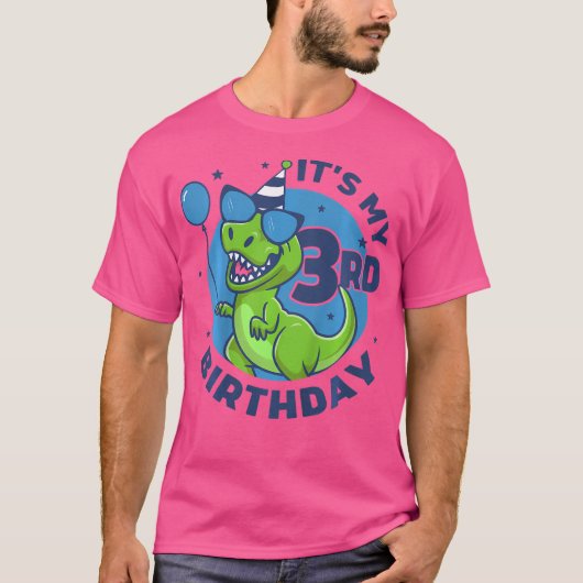 Kinder 3e verjaardag Kinder dinosaurus 3 jaar oud  T-shirt (Voorkant)