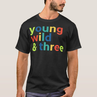 Kinder 3e verjaardag Shirt Boy - Funny Young Wild 