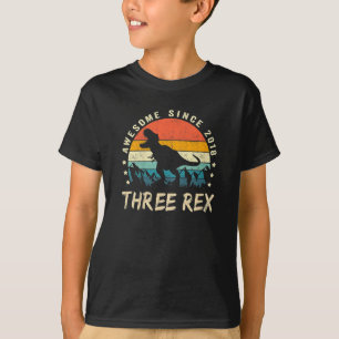 Kinder 3e verjaardag Shirt Dinosaur