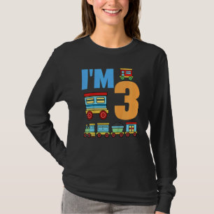 Kinder 3e Verjaardag Trein Jongens Meisjes 3 Jaar T-shirt