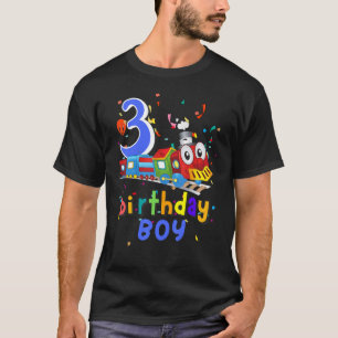 Kinder 3e Verjaardag Trein Jongens Meisjes 3 Jaar  T-shirt