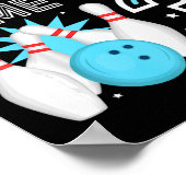Kinder 3e Verjaardagsfeest Bowling Boy 3 jaar oude Poster (Hoek)