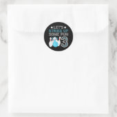 Kinder 3e Verjaardagsfeest Bowling Boy 3 jaar oude Ronde Sticker (Tas)