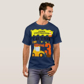 Kinder 3e Vrachtwagen Thema Verjaardagsgraafmachin T-shirt (Voorkant volledig)