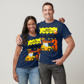 Kinder 3e Vrachtwagen Thema Verjaardagsgraafmachin T-shirt (Unisex)