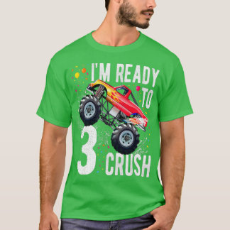 Kinder 3rd Birthday Boy Shirt 3 jaar oud Monster T