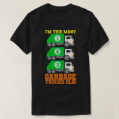 Kinder 3rd Birthday Garbage Three Theme Party T-shirt (Design voorkant)
