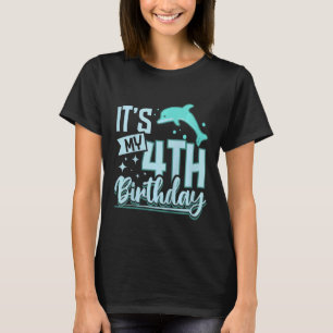 Kinder 4 jaar Het is mijn vierde verjaardag T-shirt