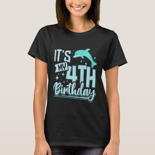 Kinder 4 jaar Het is mijn vierde verjaardag T-shirt (Voorkant)
