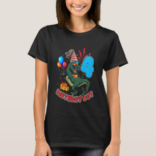 Kinder 4 jaar oud, 4 jaar oud, jongen Dinosaur Rex T-shirt
