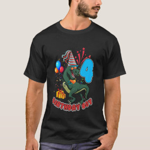 Kinder 4 jaar oud, 4 jaar oud, jongen Dinosaur Rex T-shirt