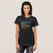 Kinder 4 jaar oud Geweldige sinds oktober 2018 4e T-shirt (Voorkant volledig)
