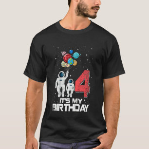 Kinder 4 jaar oud Het is mijn 4e verjaardag jongen T-shirt