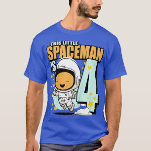 Kinder 4 jaar oud kind Astronaut 4e geboorte T-shirt