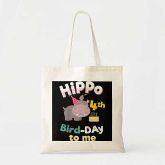 Kinder 4 jaar oud Shirt hippo Tote Bag