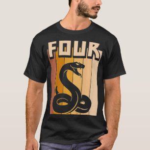 Kinder 4 Jaar Oud Snake Verjaardagsjongen Meisje 4 T-shirt