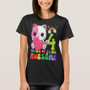 Kinder 4 jaar oud Tiener 4e verjaardag meisje Gewe T-shirt