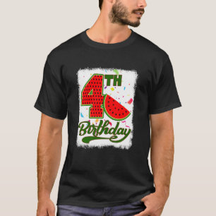 Kinder 4 jaar oud Watermeloen tropisch fruit 4e B T-shirt