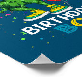 Kinder 4 jaar oude 4-jarige jongen T Rex Dinosaur Poster (Hoek)