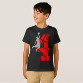 Kinder 4 jaar oude 4e Bysketbyll verjaardagsfeestj T-shirt (Voorkant volledig)