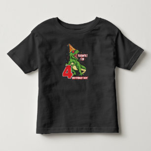 Kinder 4 jaar oude dinosauriërs vierde feestdag kinder shirts