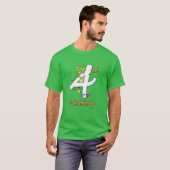 Kinder 4 jaar oude jongens 4e dag dinosaurus | Din T-shirt (Voorkant volledig)