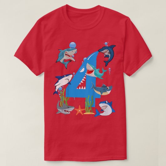 Kinder 4 jaar oude partij voor de viering van de p t-shirt (Design voorkant)