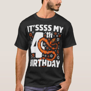 Kinder 4 jaar oude slang 4e verjaardag Boa Pytho T-shirt