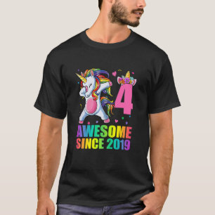 Kinder 4-jarige meisjes die Unicorn Geweldige skel T-shirt