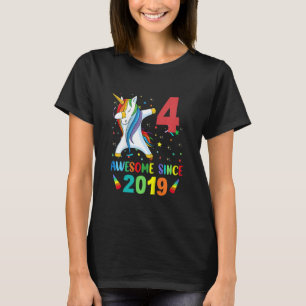 Kinder 4-jarige meisjes Tiener abbing Unicorn 4e B T-shirt