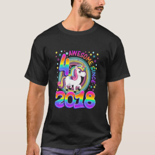 Kinder 4-jarige meisjes verdoven Unicorn Geweldige T-shirt