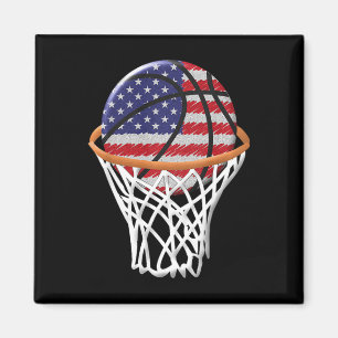 Kinder 4 juli Basketbal USA Vlag Kinder Jeugd Bo Magneet