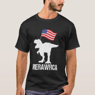 Kinder 4 juli Merawrca Grappig Amerikaans T-shirt