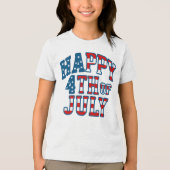 Kinder 4 juli Tri-Blend shirt (Voorkant)